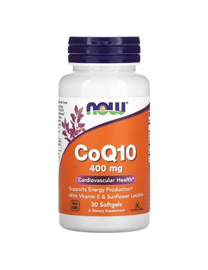 NOW Foods, CoQ10, 400 mg, 30 Softgeli NOW Foods, CoQ10, 400 mg, 30 Softgeli