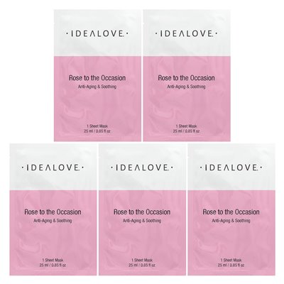 Idealove, raised to the occasion, anti-aging and soothing, 5 masks of beauty, 0.85 fl oz (25 ml)