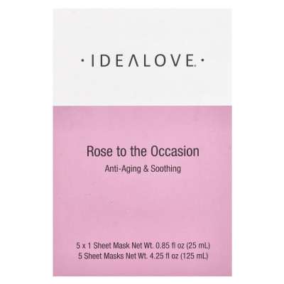 Idealove, raised to the occasion, anti-aging and soothing, 5 masks of beauty, 0.85 fl oz (25 ml)