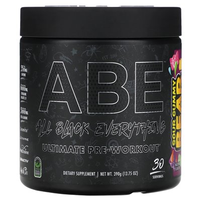 Abe, Ultimate Pre-Tracut, kwaśny niedźwiedź gummy, 13,75 uncji (390 g)