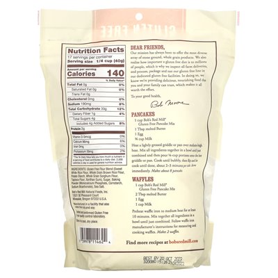 Bob's Red Mill, Pancake, Gluten Free, 24 oz (680 g) Bob's Red Mill, Pancake, Gluten Free, 24 oz (680 g)
