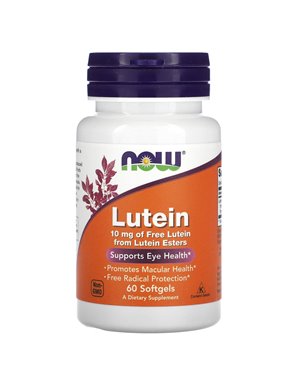 NOW Foods, Luteina, 10 mg, 60 Softgeli NOW Foods, Luteina, 10 mg, 60 Softgeli