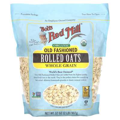 Bob's Red Mill, Bio-Haferflocken im Old Fashioned-Stil, Vollkorn, 32 oz (907 g) Bob's Red Mill, Bio-Haferflocken im Old Fashioned-Stil, Vollkorn, 32 oz (907 g)