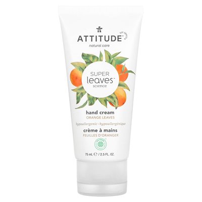 ATTITUDE, Super Leaves Science, Hand Cream, Orange Leaves, 2.5 fl oz (75 ml) ATTITUDE, Super Leaves Science, Hand Cream, Orange Leaves, 2.5 fl oz (75 ml)
