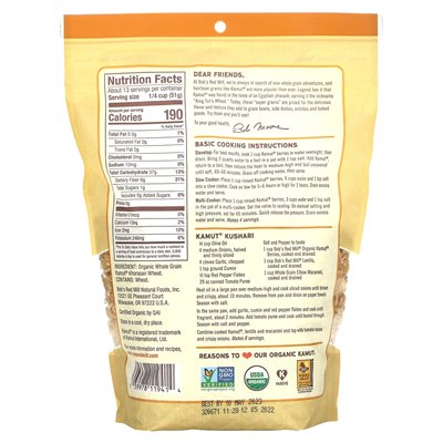 Bob's Red Mill, Organic Kamut, pełnoziarniste, 24 uncje (680 g) Bob's Red Mill, Organic Kamut, pełnoziarniste, 24 uncje (680 g)