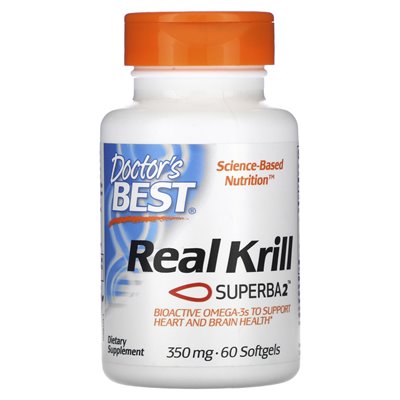 Doctor's Best, Real Krill, 350 mg, 60 softgels