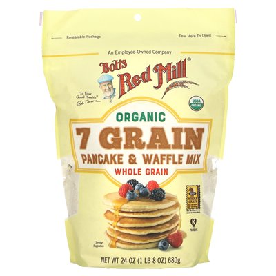 Bob's Red Mill, Bio-7-Korn-Pfannkuchen- und Waffelmischung, Vollkorn, 24 oz (680 g) Bob's Red Mill, Bio-7-Korn-Pfannkuchen- und Waffelmischung, Vollkorn, 24 oz (680 g)