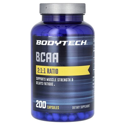 BodyTech, BCAA, 200 kapsułek BodyTech, BCAA, 200 kapsułek