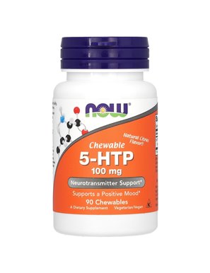 NOW Foods, 5-HTP, Natural Citrus, 100 mg, 90 Chewables