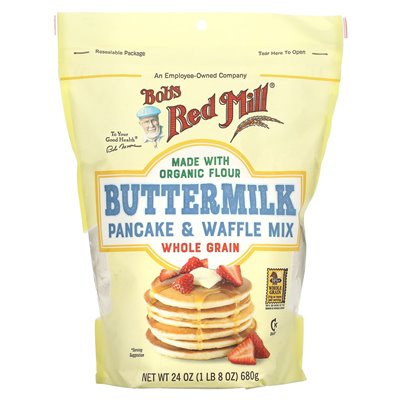 Bob's Red Mill, Mistermilk Pancake & Waffle Mix, Vollkorn, 24 Unzen (680 g)
