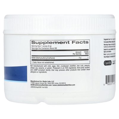 Lake Avenue Nutrition, Optimsm® Flakes, 7 oz (198.5 g)