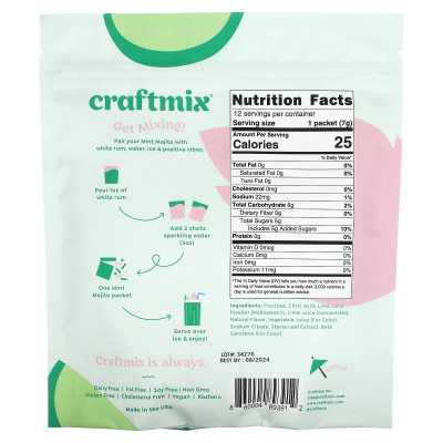 Craftmix, cocktail mix packs, Mint Mojito, 12 packs, 2.96 oz (84 g)