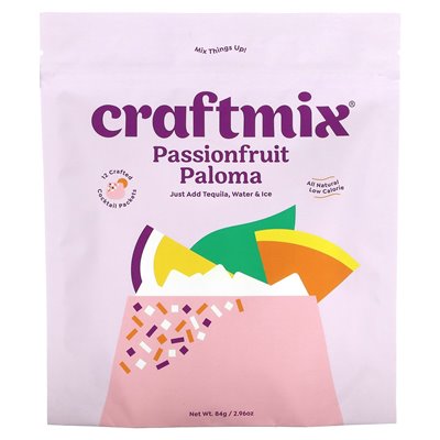 Craftmix, Cocktail-Mix-Packungen, Passionsfrucht-Paloma, 12 Packungen, 2,96 oz (84 g)