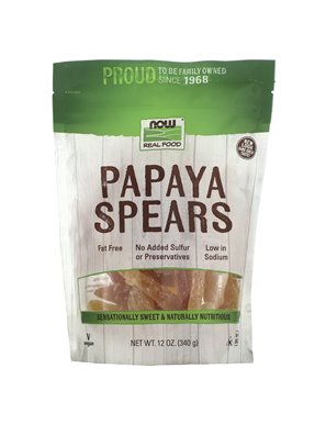 NOW Foods, Real Food, Papaya Pins, 12 oz (340 g) NOW Foods, Real Food, Papaya Pins, 12 oz (340 g)