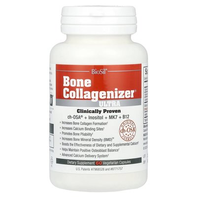 Biosil, Bone Collagenizer Ultra, 60 kapsułek wegetariańskich Biosil, Bone Collagenizer Ultra, 60 kapsułek wegetariańskich