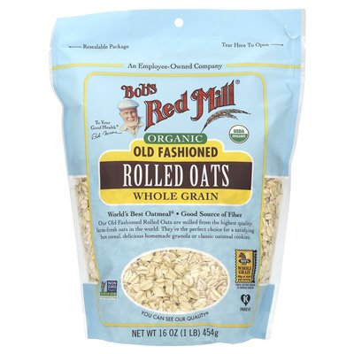 Bob's Red Mill, Organic Old Fashited Oats, Whole Grain, 16 oz (454 g)