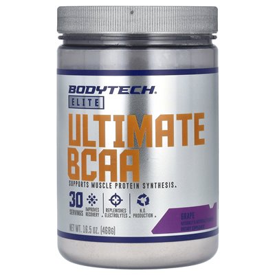 BodyTech, Elite, Ultimate BCAA, winogrona, 16,5 uncji (468 g)