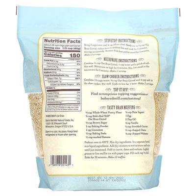 Bob's Red Mill, High Fibre Oat Otus Hot Płatki, 40 uncji (1,13 kg) Bob's Red Mill, High Fibre Oat Otus Hot Płatki, 40 uncji (1,13 kg)