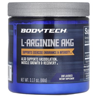 BodyTech, L-arginina AKG, niezmożone, 3 g, 3,17 uncji (90 g)