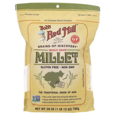 Bob's Red Mill, Hirse, Vollkorn, glutenfrei, 28 oz (794 g) Bob's Red Mill, Hirse, Vollkorn, glutenfrei, 28 oz (794 g)