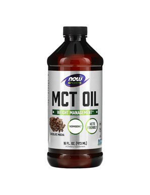 NOW Foods, Sporty, MCT Oil, Czekolada Mocha, 16 uncji (473 ml) NOW Foods, Sporty, MCT Oil, Czekolada Mocha, 16 uncji (473 ml)