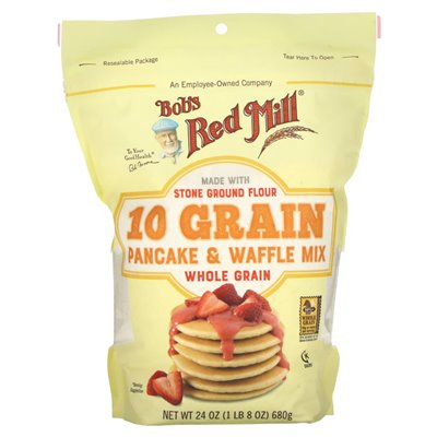 Bob's Red Mill, 10-Korn-Pfannkuchen und Waffeln, Vollkorn, 24 oz (680 g)