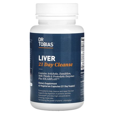 Dr. Tobias, 21-Tage-Liver-Cleanse, 63 vegetarische Kapseln