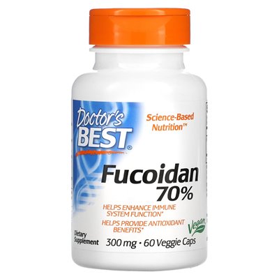 Doktor's Best, Fucoidan 70%, 300 mg, 60 vegetarian caps