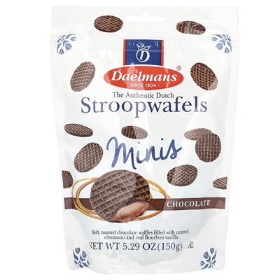 Daelmans, Stroopwafels Minis, chocolate, 5.29 oz (150 g)