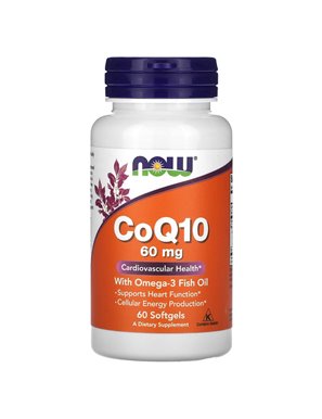 NOW Foods, CoQ10, 60 mg, 60 Softgeli NOW Foods, CoQ10, 60 mg, 60 Softgeli