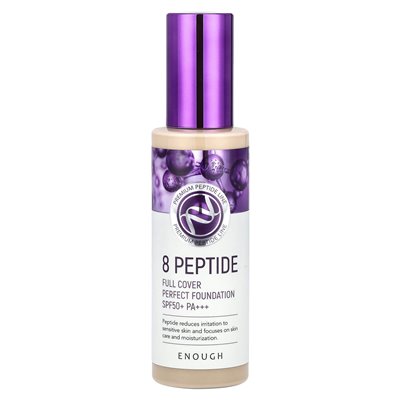 Just 8 Peptide, Full Cover Perfect Foundation, LSF 50+ PA+++, 21, 100 g (3,53 oz.)