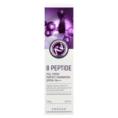 Just 8 Peptide, Full Cover Perfect Foundation, LSF 50+ PA+++, 21, 100 g (3,53 oz.)