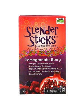 NOW Foods, Real Food, Slender Sticks, Granatapfelbeere, 12 Sticks, je 4 g (0,14 oz.)