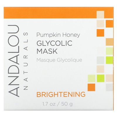 Andalou Naturals, glikolowa maska ​​kosmetyczna, miód z dyni, 1,7 uncji (50 g)