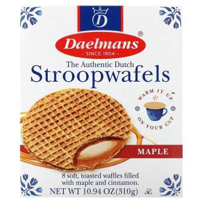 Daelmans, Stroopwafels, Ahorn, 8 Waffeln, 10,94 oz (310 g) Daelmans, Stroopwafels, Ahorn, 8 Waffeln, 10,94 oz (310 g)