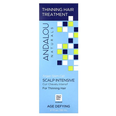 Andalou Naturals, Argan Cell, intensywnie skóry głowy, przerzedzanie włosów, wiek, 2,1 Fl Oz (62 ml)