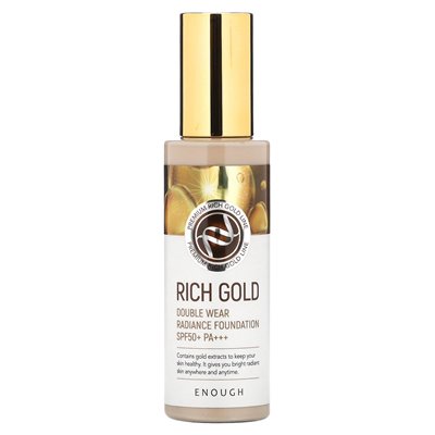 Genug, sattes Gold, doppelt verwendbare Radiance Foundation SPF 50+ PA +++, 13, 3,53 oz (100 g)