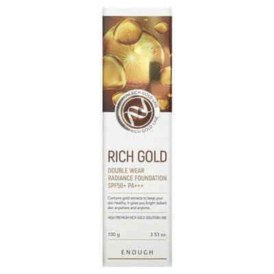 Genug, sattes Gold, doppelt verwendbare Radiance Foundation SPF 50+ PA +++, 13, 3,53 oz (100 g)
