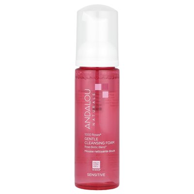 Andalou Naturals, 1000 Rosen, sanfter Reinigungsschaum, empfindlich, 5,5 fl oz (163 ml)