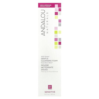 Andalou Naturals, 1000 Rosen, sanfter Reinigungsschaum, empfindlich, 5,5 fl oz (163 ml)
