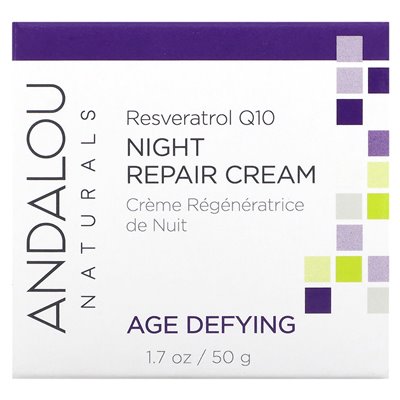 Andalou Naturals, nocny krem do naprawy, resweratrol Q10, 1,7 uncji (50 g) Andalou Naturals, nocny krem do naprawy, resweratrol Q10, 1,7 uncji (50 g)