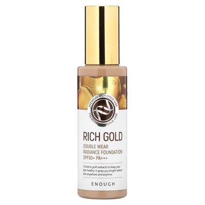 Wystarczająco, bogate złoto, podwójne zużycie Radiance Foundation, SPF 50+ PA +++, 23, 3,53 uncji (100 g)