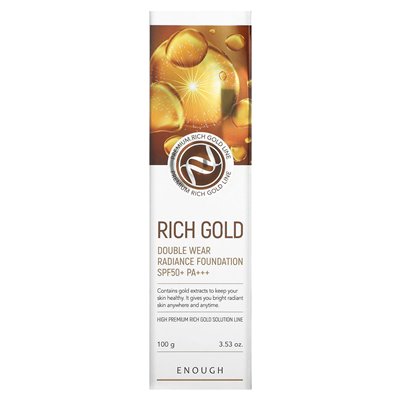 Wystarczająco, bogate złoto, podwójne zużycie Radiance Foundation, SPF 50+ PA +++, 23, 3,53 uncji (100 g)