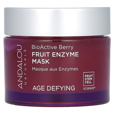 Andalou Naturals, bioaktywna jagoda, maska ​​kosmetyczna enzymu owocowego, wiek, 1,7 uncji (50 g)