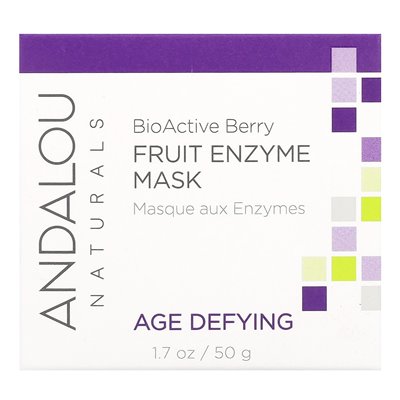 Andalou Naturals, bioaktywna jagoda, maska ​​kosmetyczna enzymu owocowego, wiek, 1,7 uncji (50 g)
