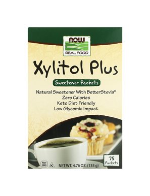 NOW Foods, Real Food, Xylitol Plus, 75 Packets, 0.0635 oz (1.8 g) Each NOW Foods, Real Food, Xylitol Plus, 75 Packets, 0.0635 oz (1.8 g) Each