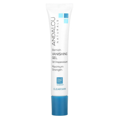 Andalou Naturals, przebranie znikającego żelu, maksymalna wytrzymałość, czysta skóra, 0,6 fl oz (18 ml)