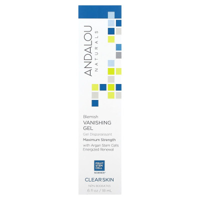 Andalou Naturals, przebranie znikającego żelu, maksymalna wytrzymałość, czysta skóra, 0,6 fl oz (18 ml)