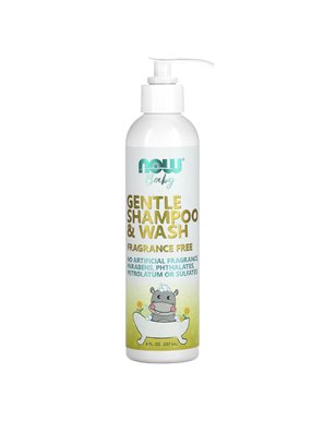 NOW Foods, Baby, Gentle Shampoo and Body Wash, Unscented, 8 oz (237 ml)