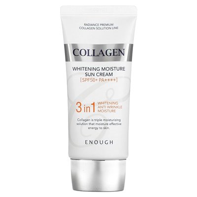 Wystarczy, kolagen, wybielanie kremu do słońca wilgoci, SPF 50+ PA +++, 1,76 uncji (50 g)